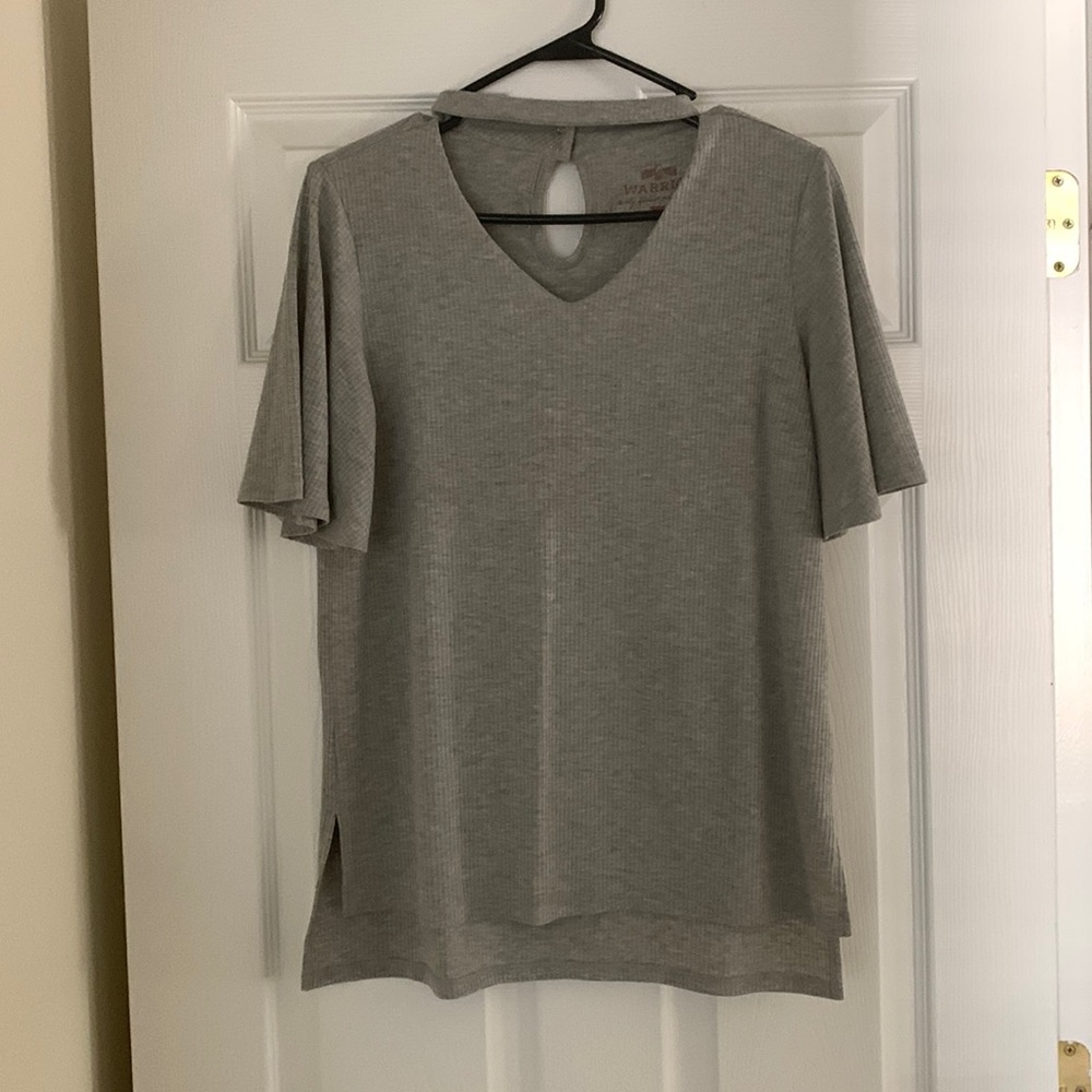 Warrior by Danica Patrick blouse in grey, size small.